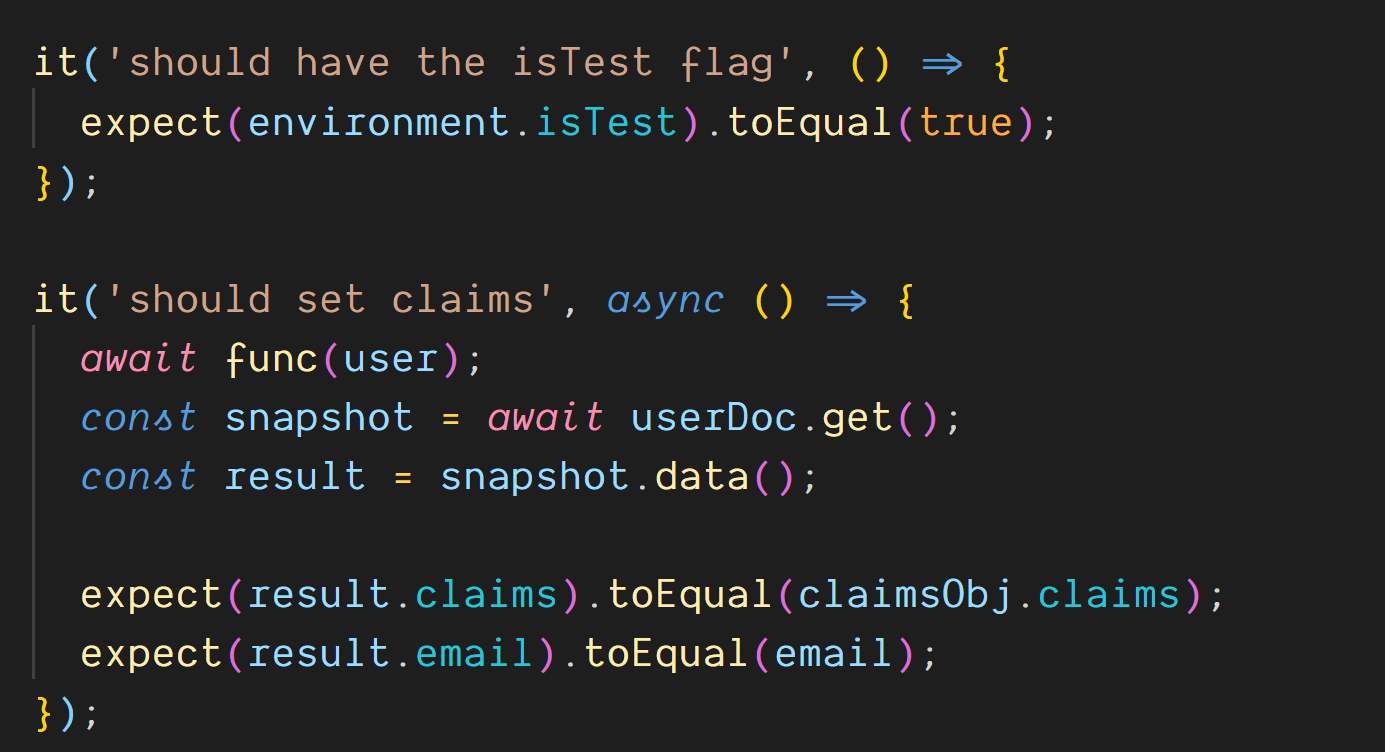 The tests themselves become super-duper simple